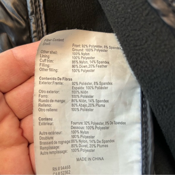 Halifax Traders Women's Black Down Putter Coat with nylon sleeves size Large - Picture 8 of 9